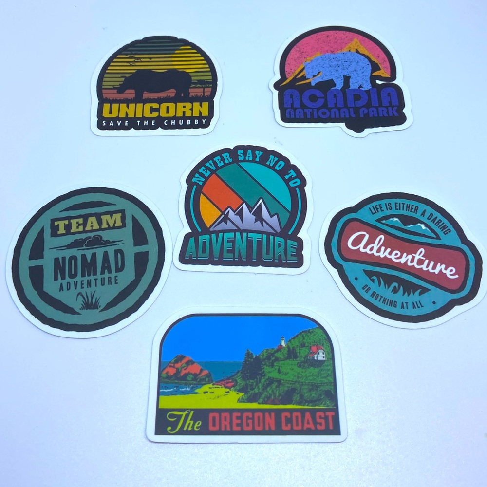 Adventure graffiti stickers